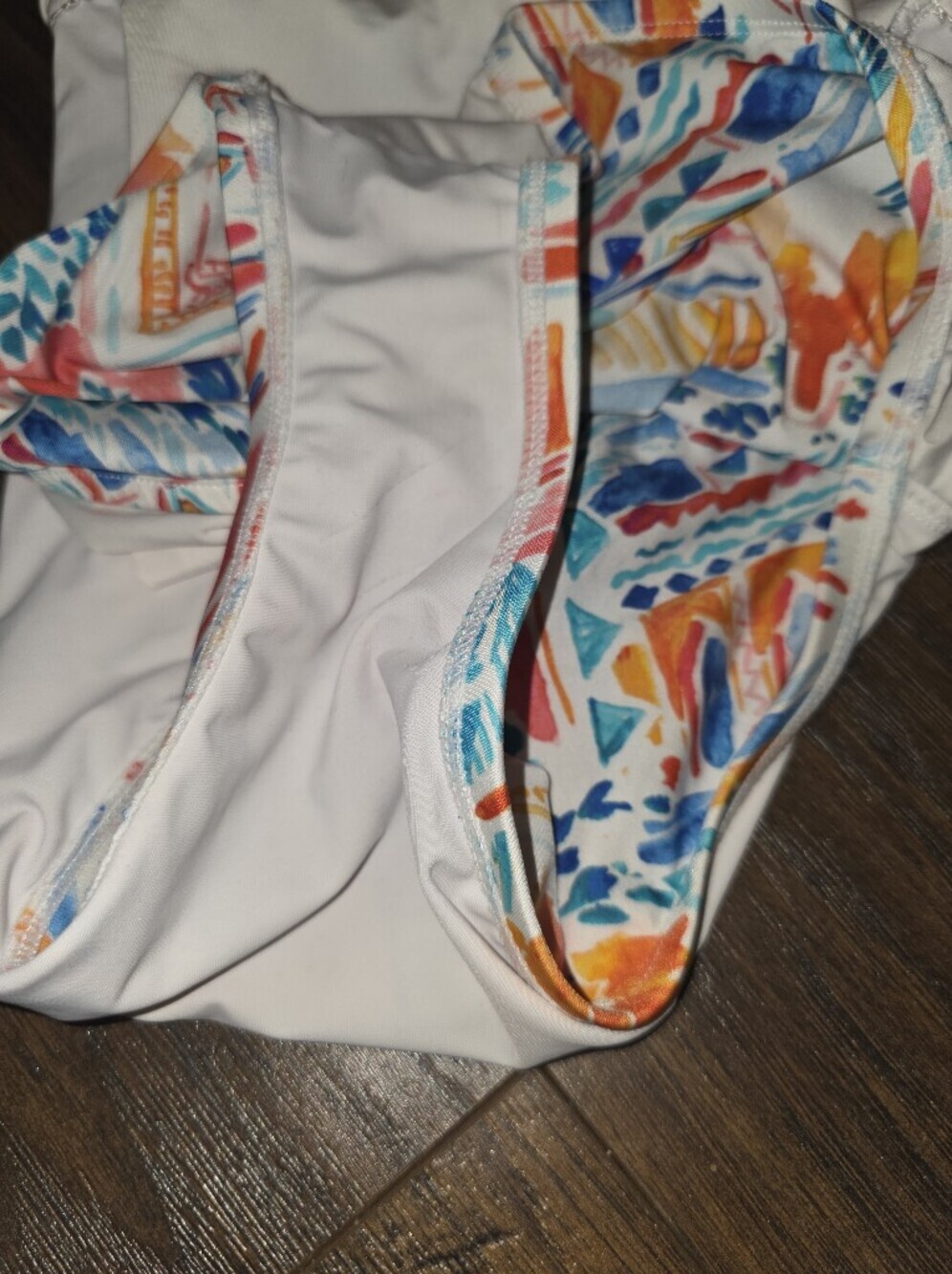 La Blanca Multicolor Printed One-Piece Swimsuit with Tie Waist - Picture 7 of 7